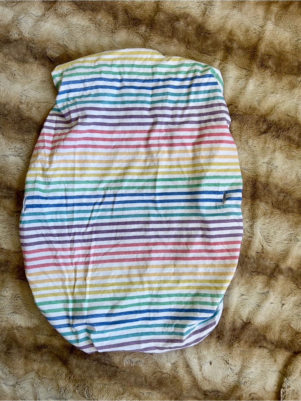 Honest Brand Striped Rainbow Baby Changing Pad Cover Organic Cotton